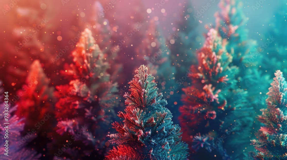 Poster A close-up view of a bunch of trees. Suitable for nature and environmental concepts