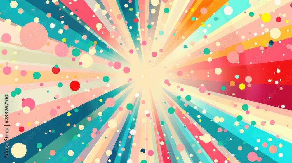 Poster A vibrant background filled with dots and circles. Perfect for adding a pop of color to designs