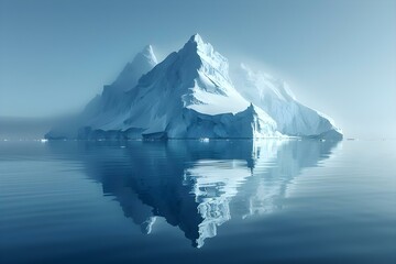 Melting Serenity: Antarctic Ice Amidst Climate Crisis. Concept Antarctic wildlife, Ice formations, Climate change, Scientific research, Environmental conservation