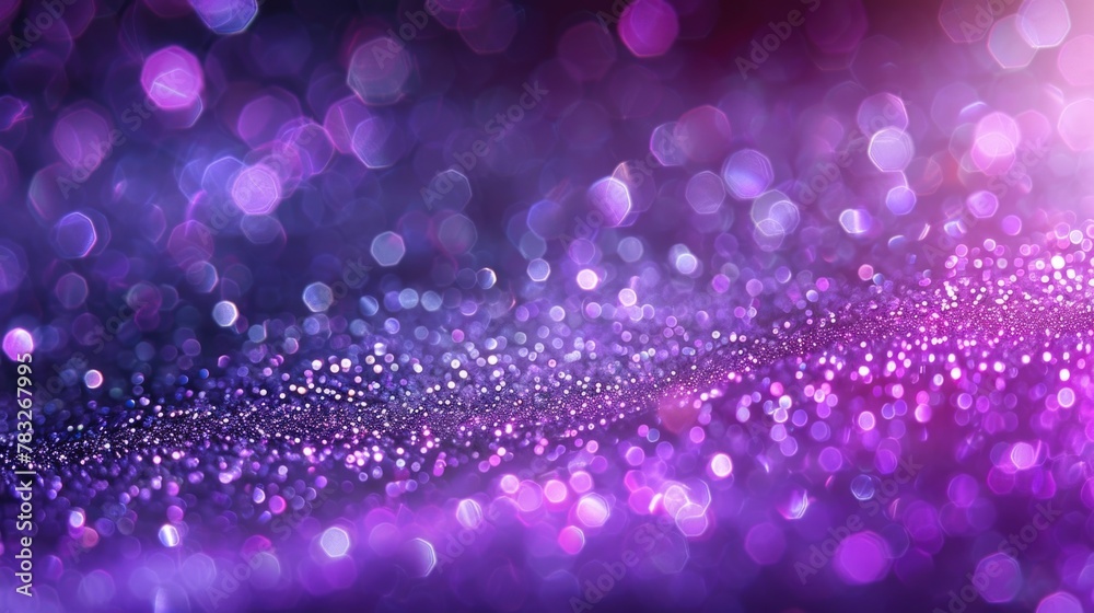 Poster A vibrant purple and black background filled with bubbles. Perfect for adding a pop of color to your designs