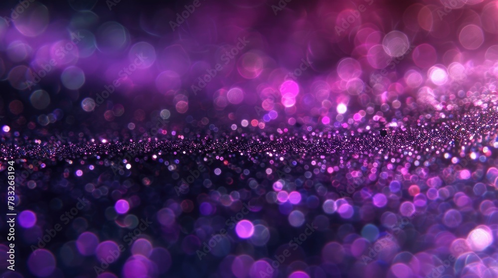 Poster A vibrant purple and black background with numerous lights. Perfect for adding a pop of color to any project