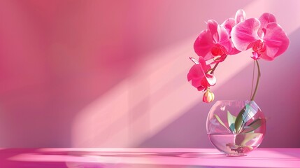pink orchid in a vase