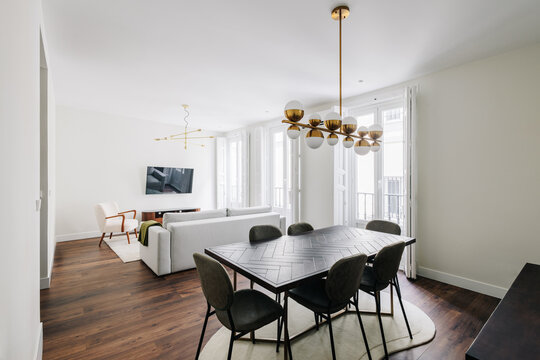 Modern and bright luxury apartment of simple and sober design