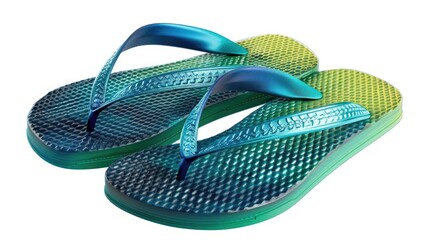 Colorful pair of flip flops, perfect for summer advertising campaigns