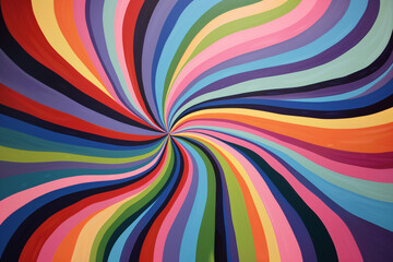 Colorful Abstract Spiral Painting with Vibrant Twirling Patterns
