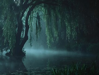 Whispering Willow's Shadowy Secrets:Murmurs from the Ancient Gothic Forest