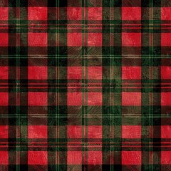 An image of a classic red and green tartan pattern, symbolizing tradition and warmth.
