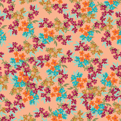 flower seamless pattern on muster background