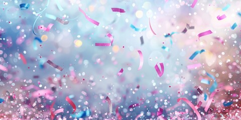 Colorful confetti falling from the sky, perfect for festive occasions
