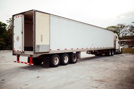 truck parked with its rear end open