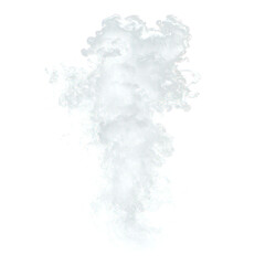 White Smoke Trail Element Isolated on Transparent Background, Versatile Overlay Texture, Visual Effects, Design, Editing