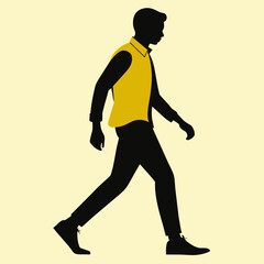 Fototapeta na wymiar a business man walking illustration 