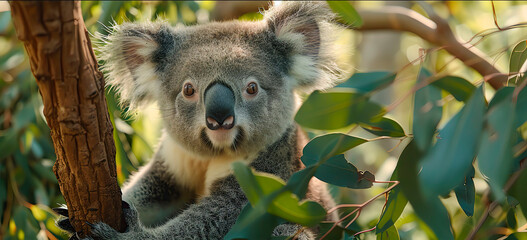 Fototapeta premium koala from the comfort of eucalyptus branches