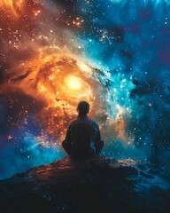 Obraz premium Explore the cosmic mysteries of the nebular void where the secrets of the universe are written in the stars