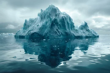 Foto op Plexiglas anti-reflex Iceberg's Elegy: A Silent Ode to a Warming World. Concept Environmental Conservation, Climate Change, Melting Glaciers, Global Impact, Natural Beauty © Anastasiia
