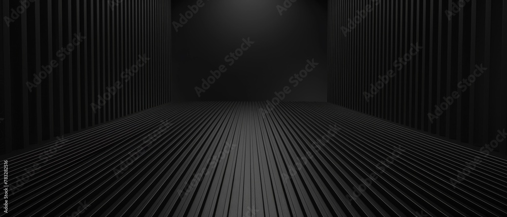 Poster abstract black anthracite gray 3d room texture for product presentation concept with metallic panels