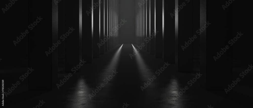 Aufkleber abstract black anthracite gray 3d room texture for product presentation concept with metallic panels