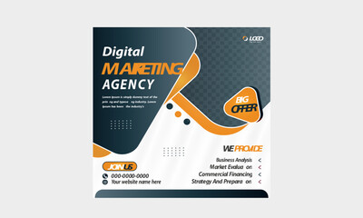 Creative Business digital marketing social media post template © Tahmi vect