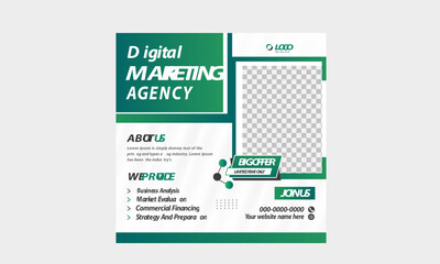 Creative Business digital marketing social media post template © Tahmi vect