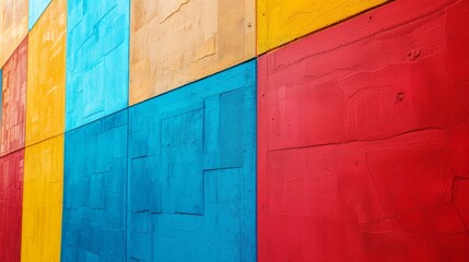 A wall painted with different colors of paint on it, AI