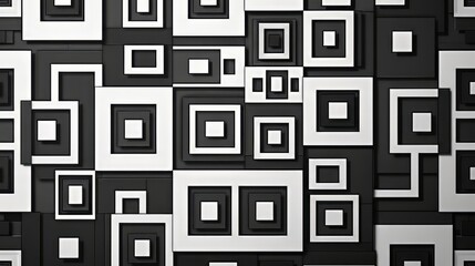 A seamless pattern of black and white squares, offering a timeless backdrop for designs
