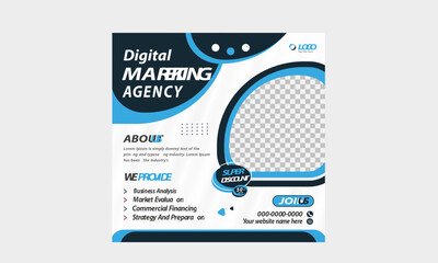 Creative Business digital marketing social media post template © Tahmi vect