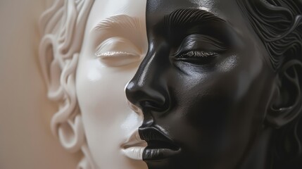 A smooth transition from white to black, creating a timeless and classic look