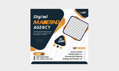 Creative Business digital marketing social media post template © Tahmi vect