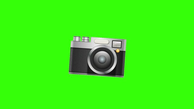 camera animation with green screen background