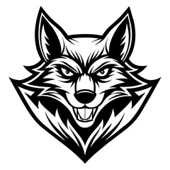 wolf head vector