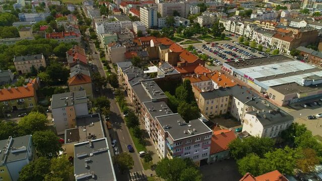 Apartments Center Street Of Saint Antoni Wloclawek Aerial View Poland