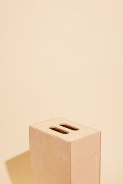 Apple box in a photo studio 