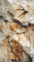 A rock surface in warm beige tones offering an abstract and minimalist aesthetic ideal for contemplative backgrounds