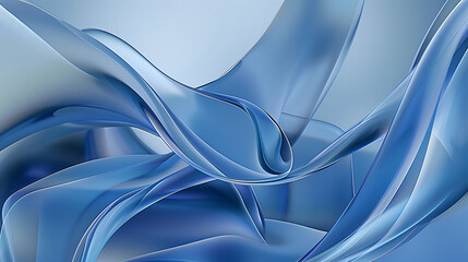 Oceanic Drapery: Graceful Waves of Blue Fabric