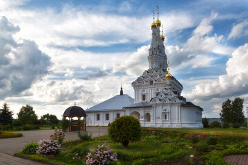 Fototapeta na wymiar Church of the Virgin Hodegetria in summer day, Vyazma, Smolensk region, Russia