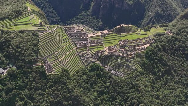 Machu Picchu, Peru. Aerial view
