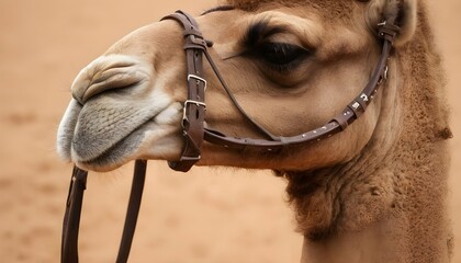 A-Close-Up-Of-A-Camels-Bridle-And-Reins- 3