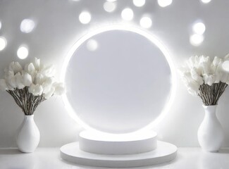 White display with lights to display or exhibit product