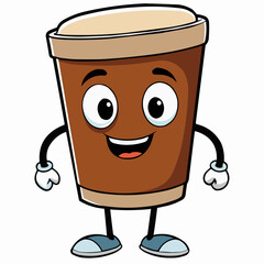 cartoon illustration of a coffee cup