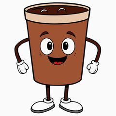 cartoon illustration of a coffee cup