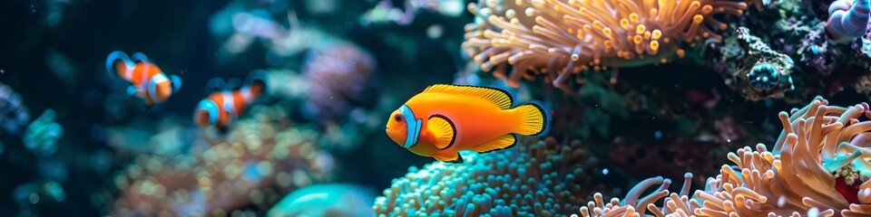 Undersea world. Fish in the sea.
