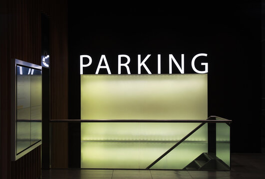 parking sign indoors