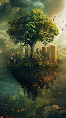 A powerful image symbolizing the global movement towards environmental sustainability and a net-zero future
