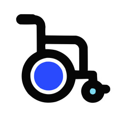 wheelchair icon isolated on white background