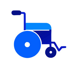 wheelchair icon isolated on white background