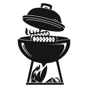 black barbecue grill cooking corn clip art preview