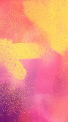 dynamic abstract background with pink to yellow gradient and vibrant paint splatters for art