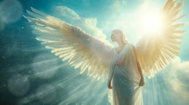 angel in the sky wallpaper HD 4K