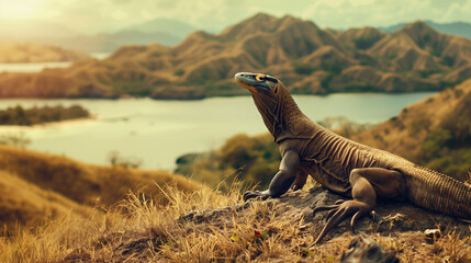 Komodo Dragon in Natural Habitat