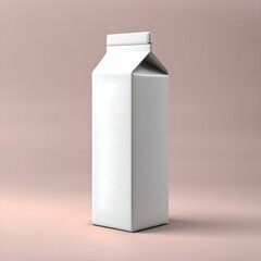 White Milk Carton Isolated On Plane Background
